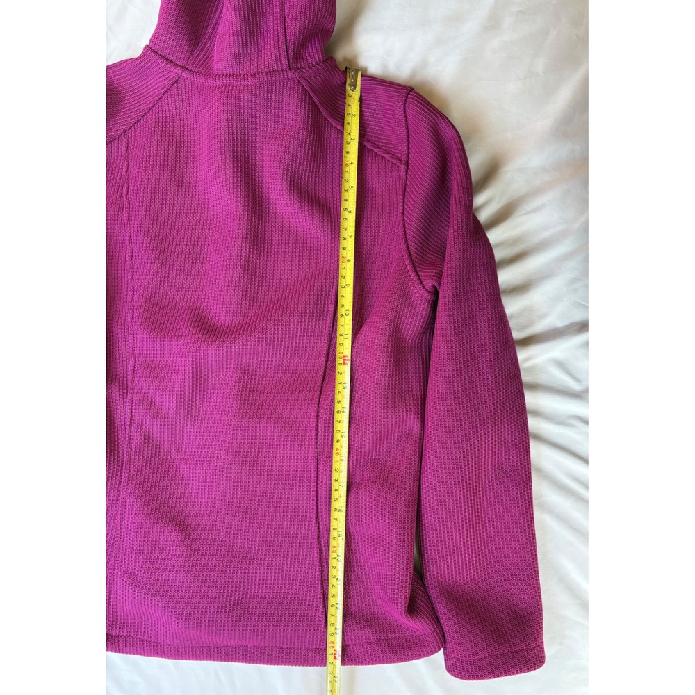 Stormtech Performance Womens Magenta Pink Ribbed Fleece Lined Hooded Jacket M - Picture 6 of 7